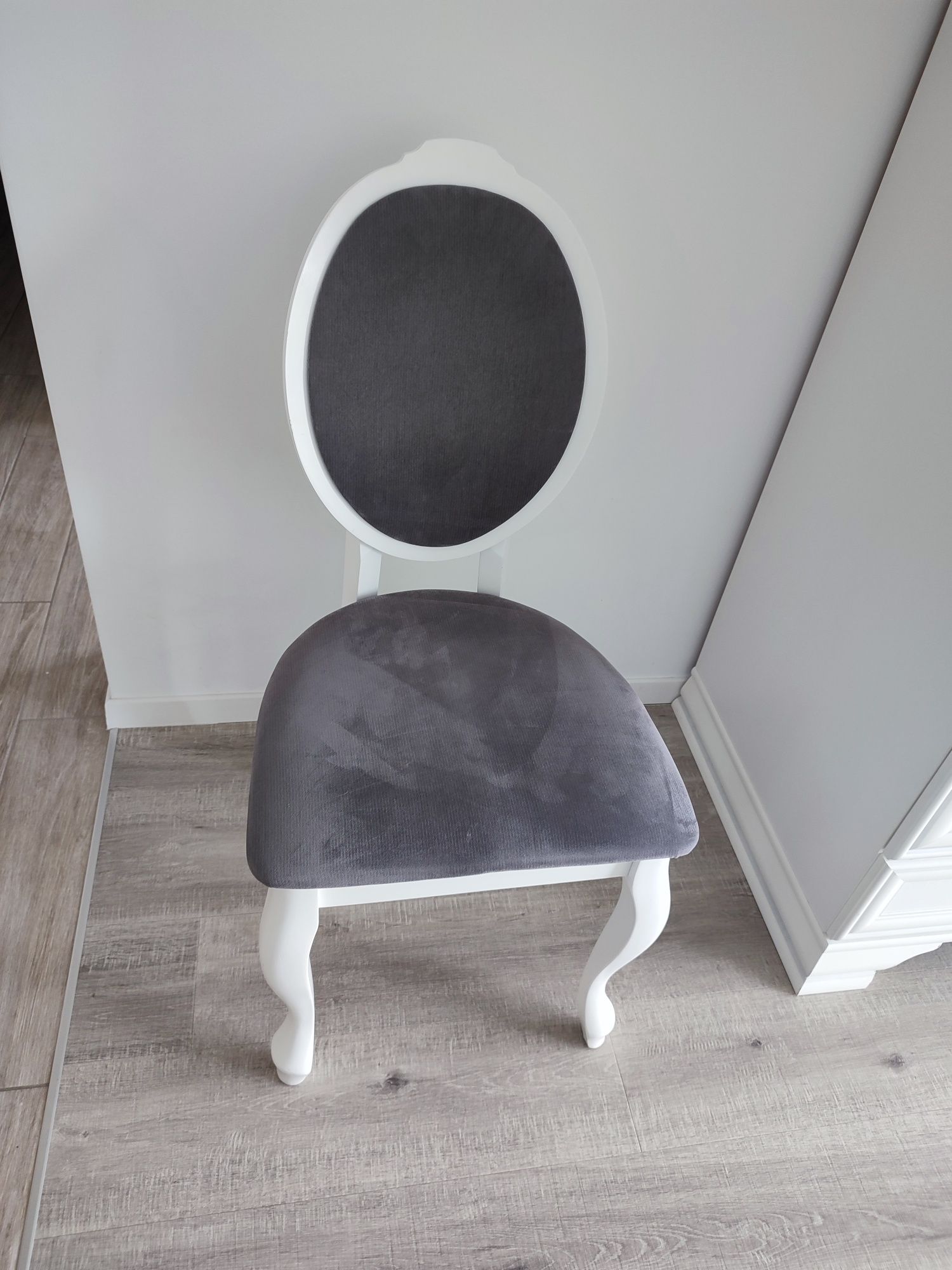 Stół szklany glamour Ø120x75 cm wraz z krzesłami