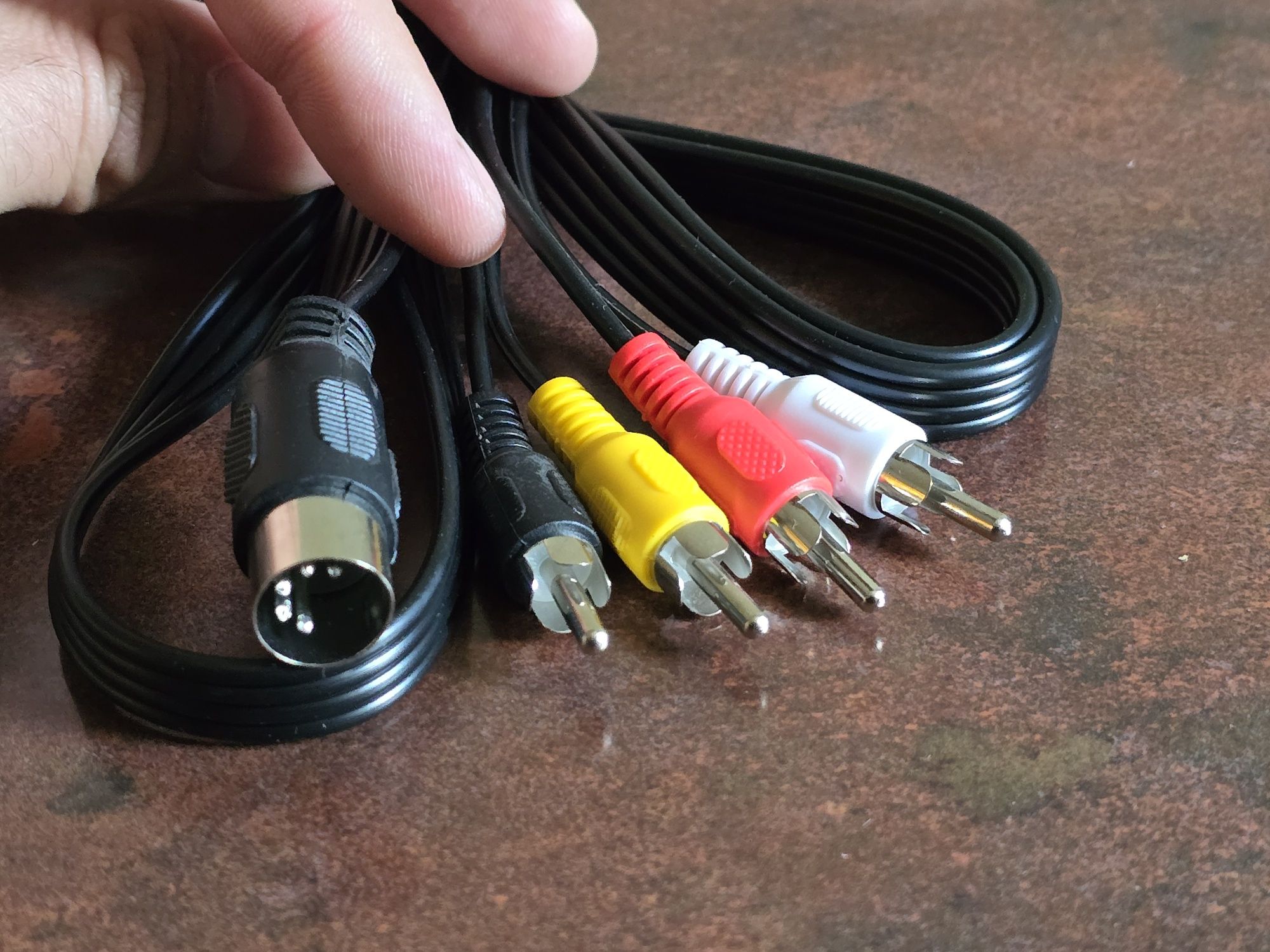 Kabel 5 din na 4 RCA do podłączenia magnetofonu CD tunera wzmacniacz