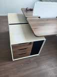 Nowoczesny 2-stanowiskowy zestaw biurowy  140 x 120, outlet, promocja