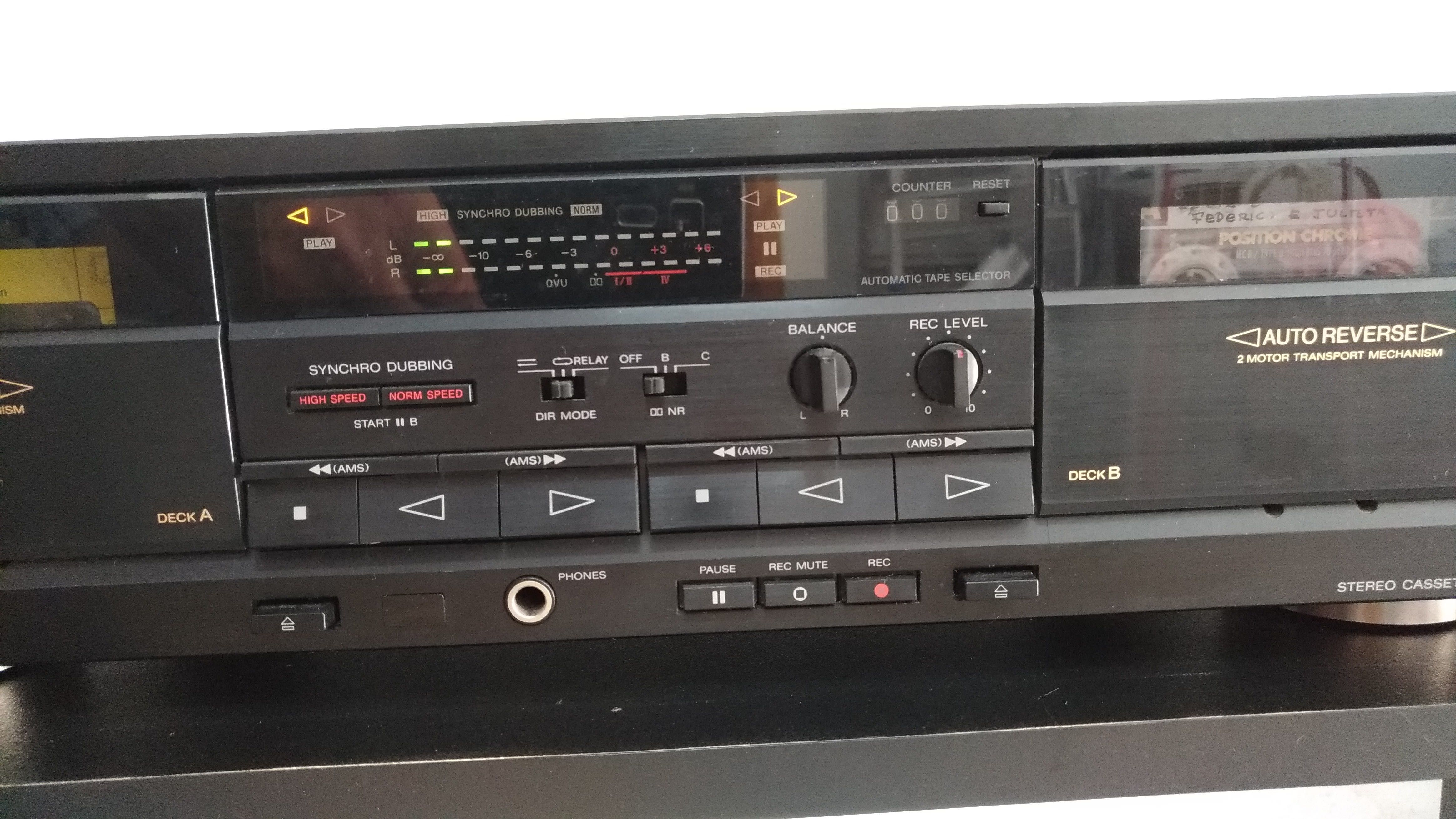 Deck de cassettes duplo Sony TC-WR520