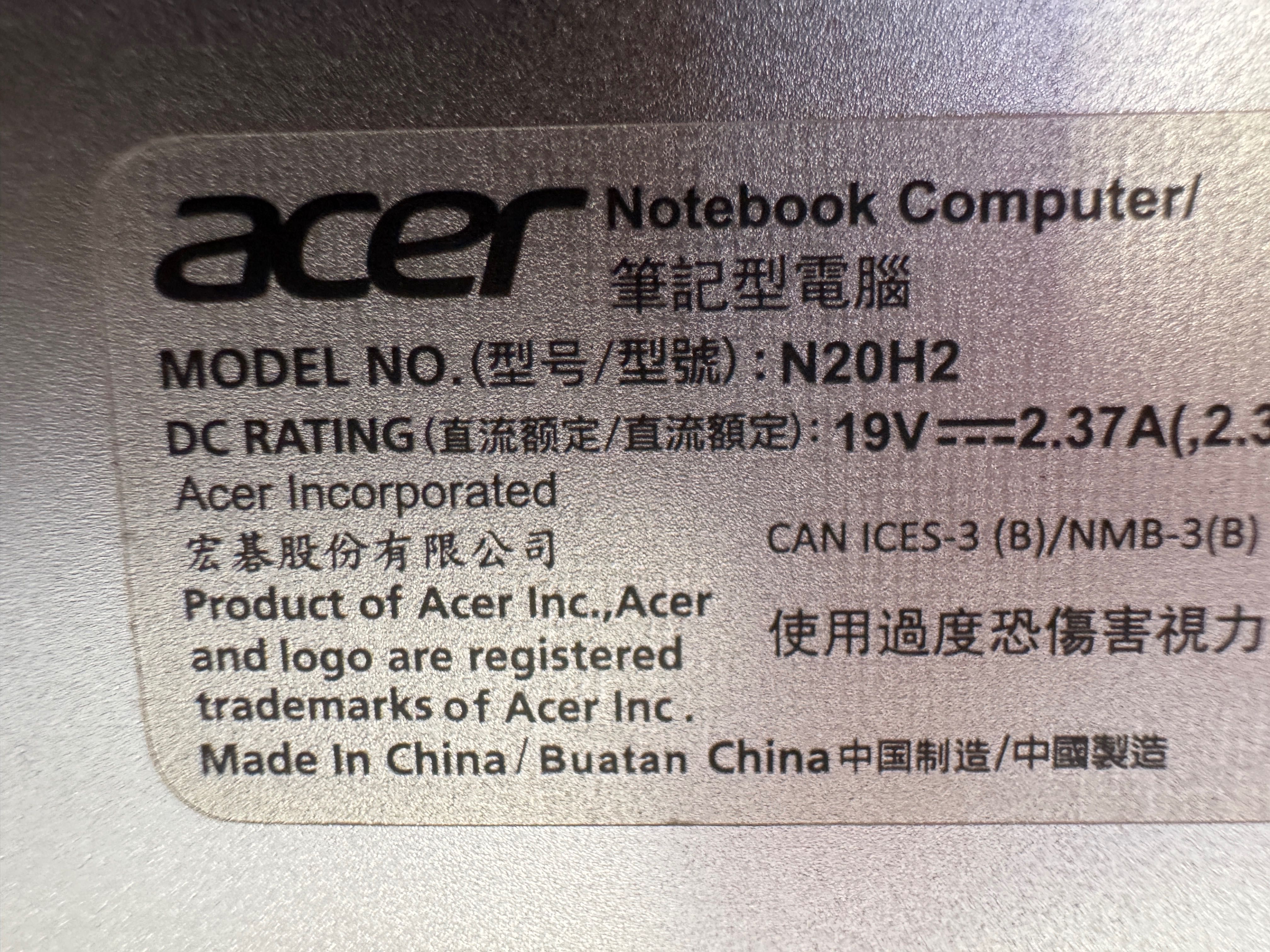 Notebook Acer N20H2 Kraków Starowiślna