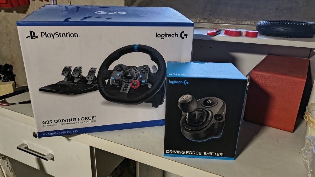 Kierownica G29 + Shifter (drążek) zmiany biegów