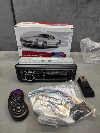 Radio samochodowe 1DIN MP3 PLAYER 60Wx4, MMC, dwa piloty.