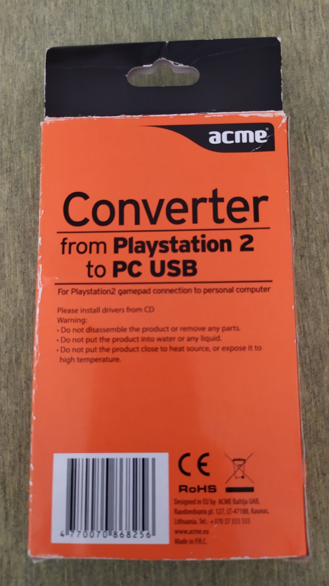 Converter from playstation 2 to PC USB   Acme