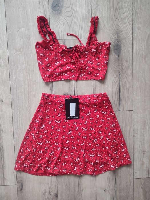 Set komplet top crop +spódniczka