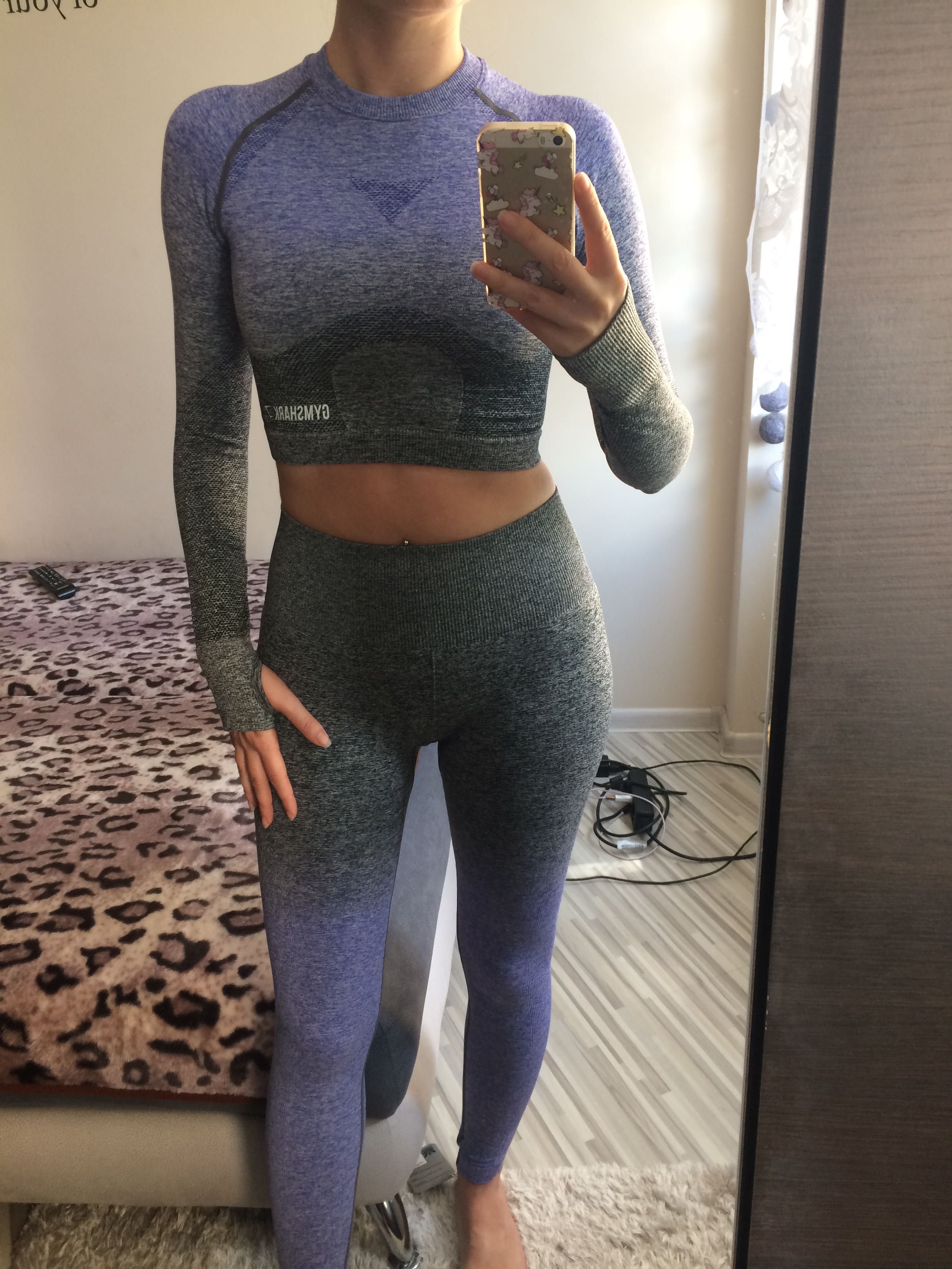 Gymshark ombre top legginsy xs