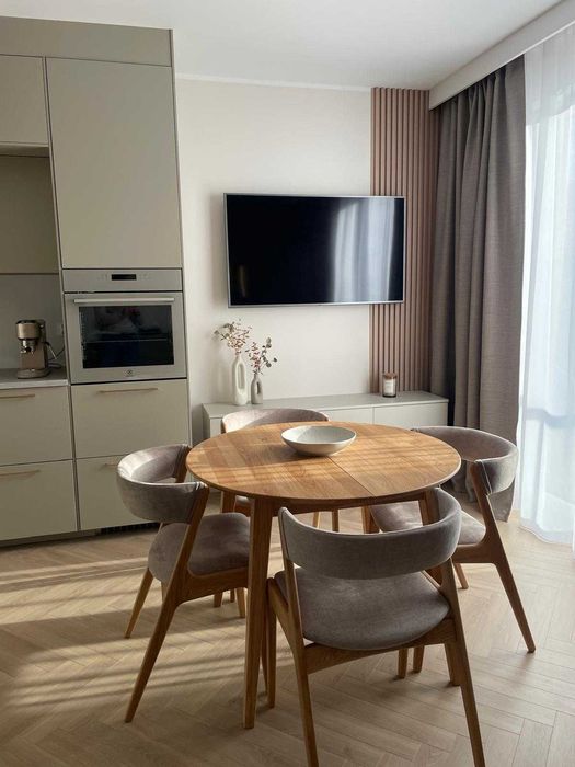 Drewniany stół - dębowy stół - okrągły stół rozkładany - od ręki