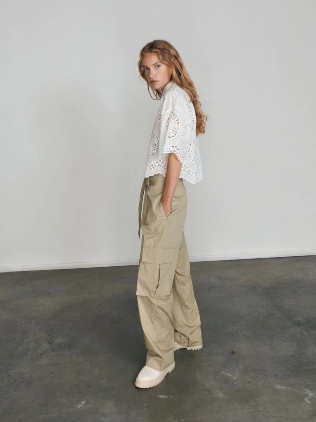 Брюки штани карго бавовняні жіночі cargo pants reserved