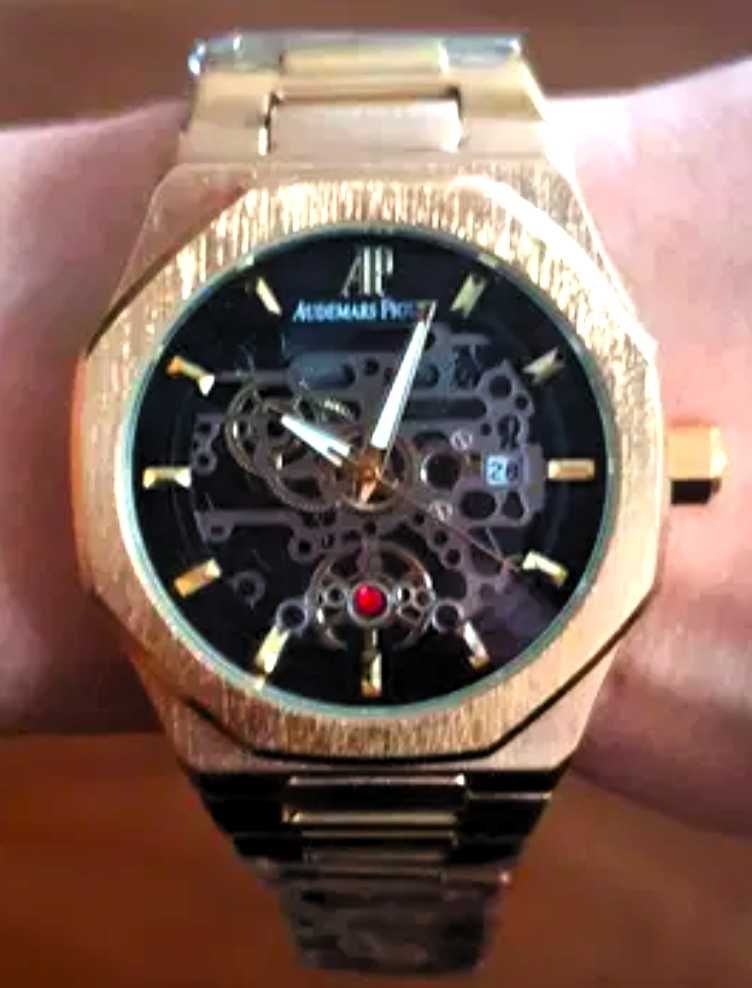 Luksusowy ! "Audemars Piguet Skeleton" z Bransoletą Złoty UNISEKS !