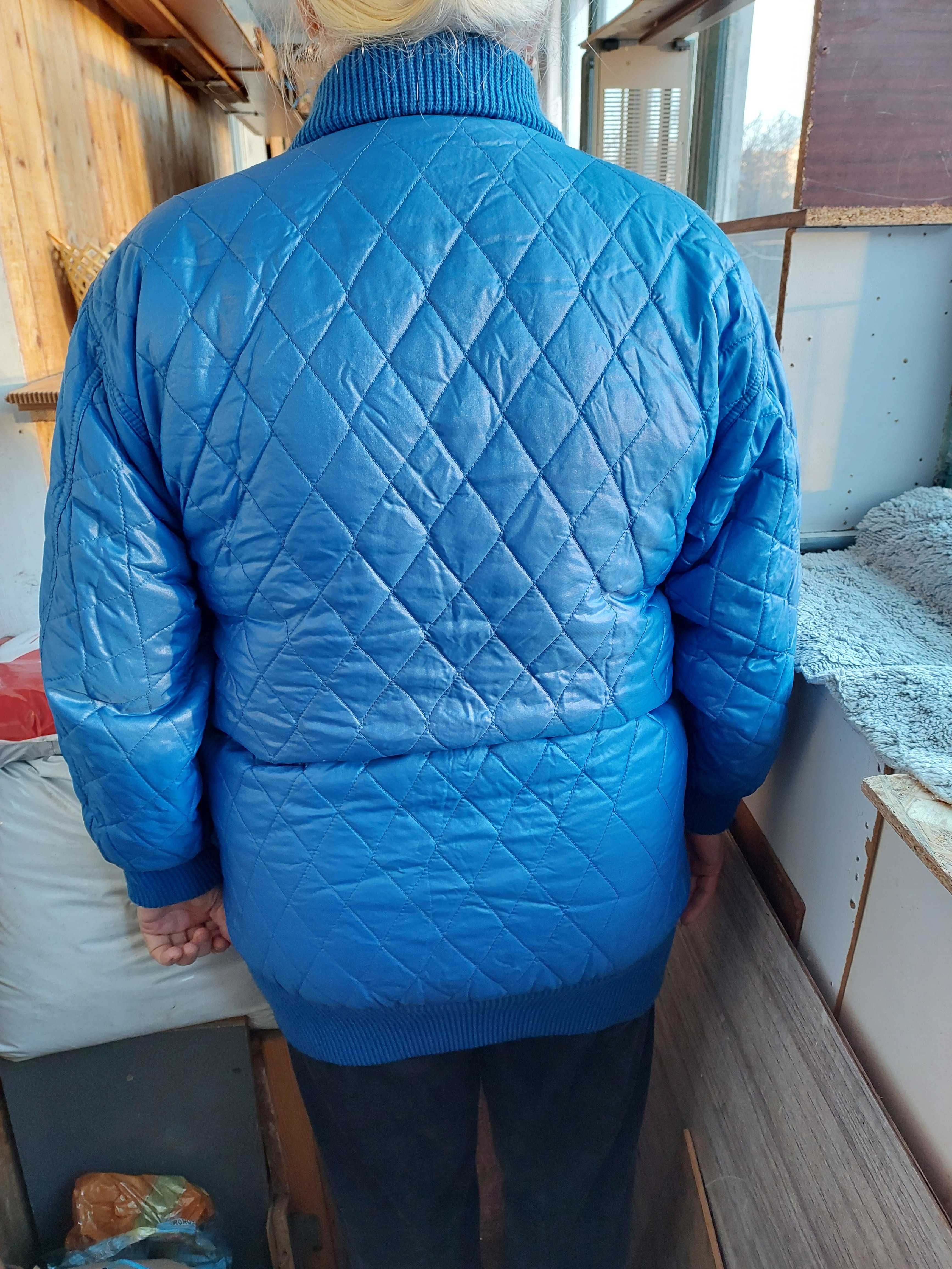 Куртка демісезонна (балонева) синя весна-осінь 52р.