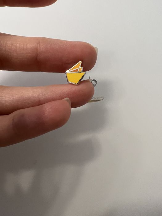 Сережки жовті (біжутерія)