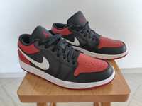 NOWE Nike Jordan 1 low black red white r. 45