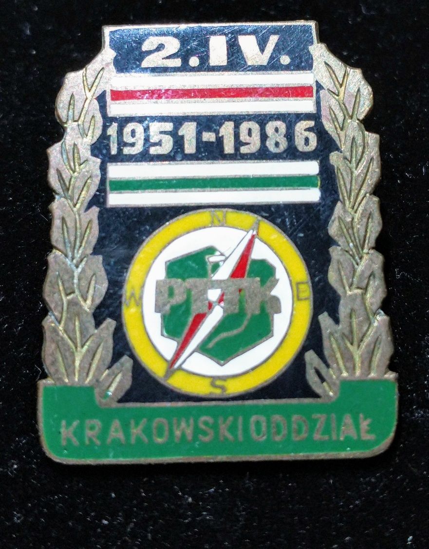 Odznaka pamiątkowa PTTK krakowski oddział 1951-86 PRL