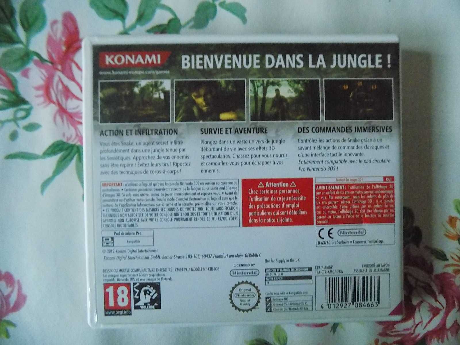 Metal Gear Solid 3D Snake Eater na Nintendo 3DS/3DS XL, New 3DS, 2DS !