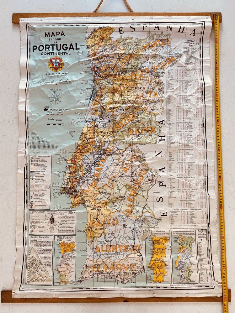 Mapas de escola vintage Portugal Africa