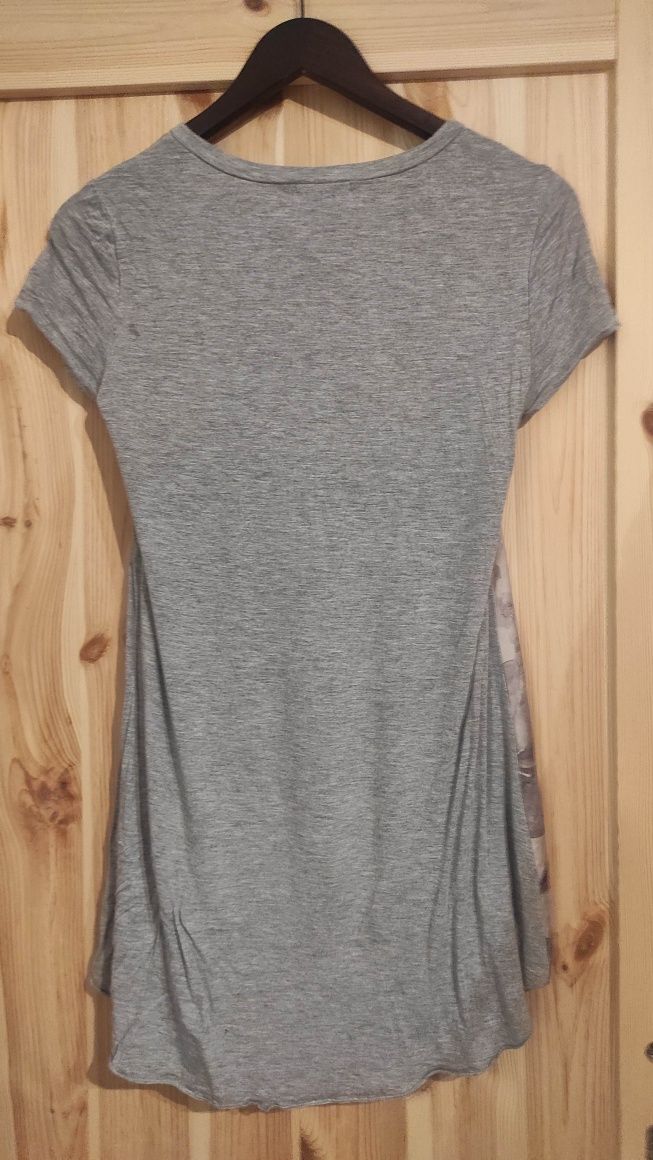 Szara damska bluzka koszulka t-shirt molton secret of style rozmiar s