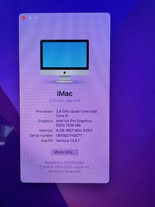 APPLE IMAC 2015 USADO