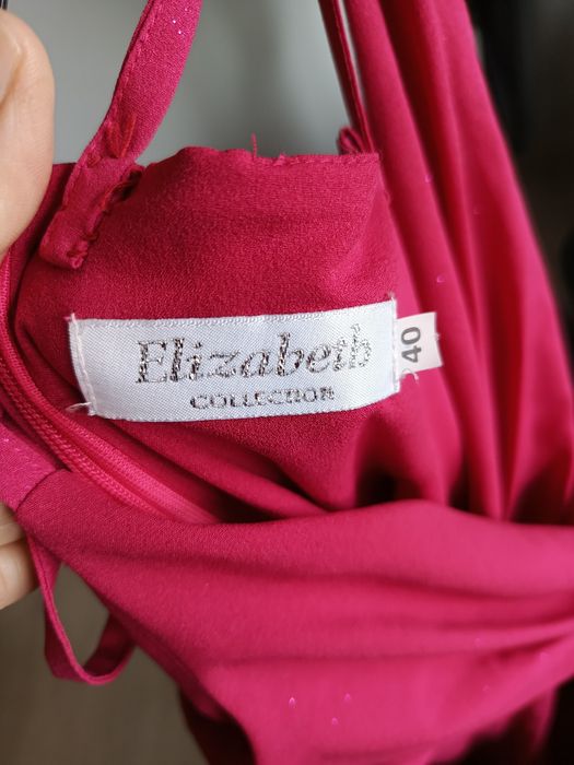 Sukienka 40 brokat Elizabeth kolor malinowy+ gratis