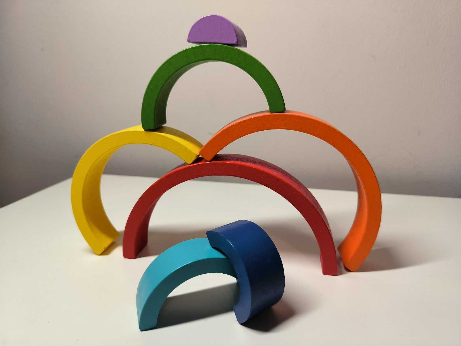Tęcza 7- elementowa, zabawka drewniana Montessori