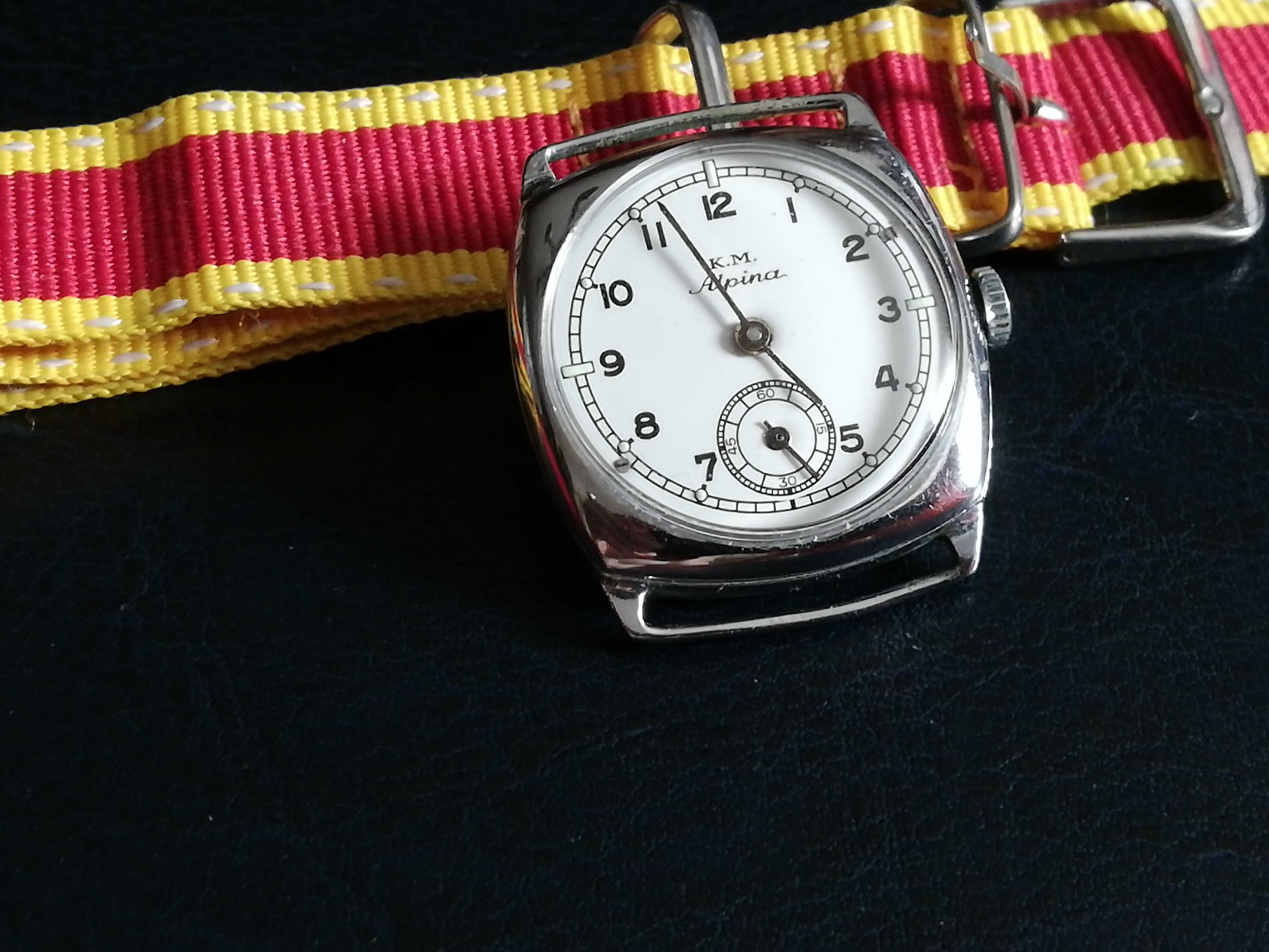 Sprzedam unikatowy zegarek lata 40te Alpina K. M. cal 615 po renowacji