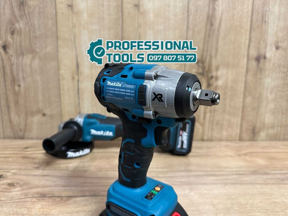 Професійний Набір Makita 2/1 Болгарка DGA504 Гайкокрут DTW650 Для СТО