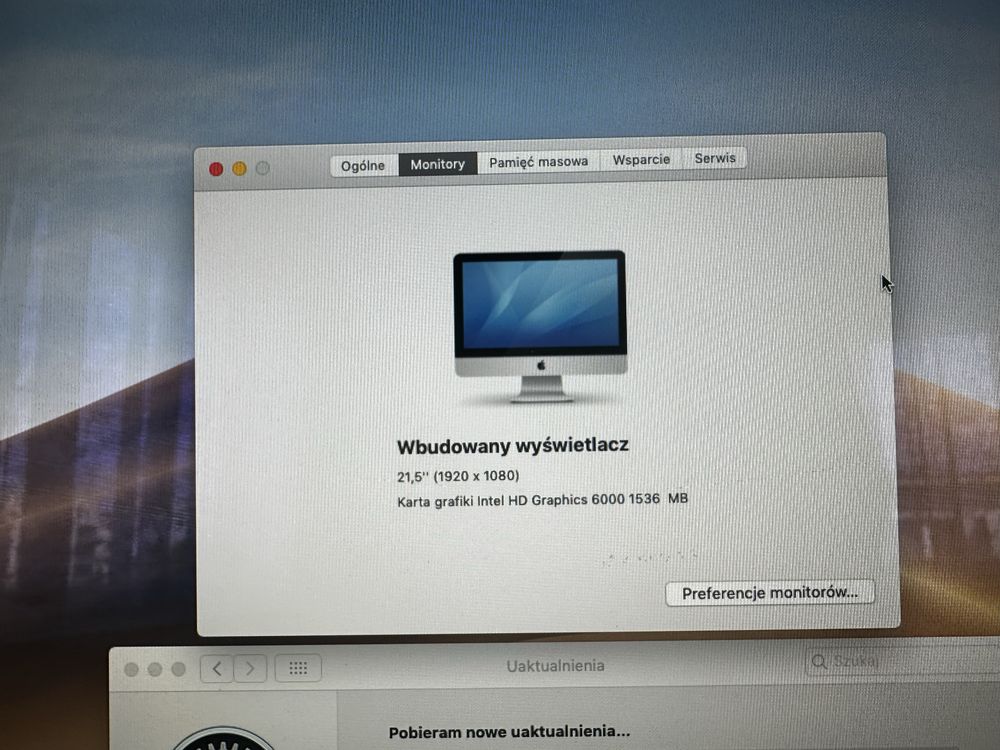 iMac 21.5”, Intel core 1.6GHz i5, 8GB RAM, 1TB HDD
