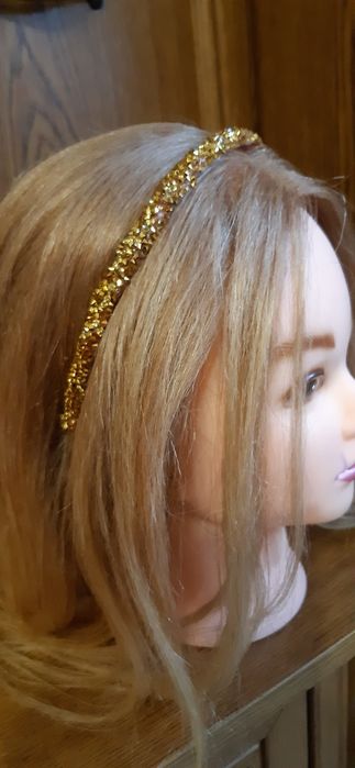 Opaska do włosów złota