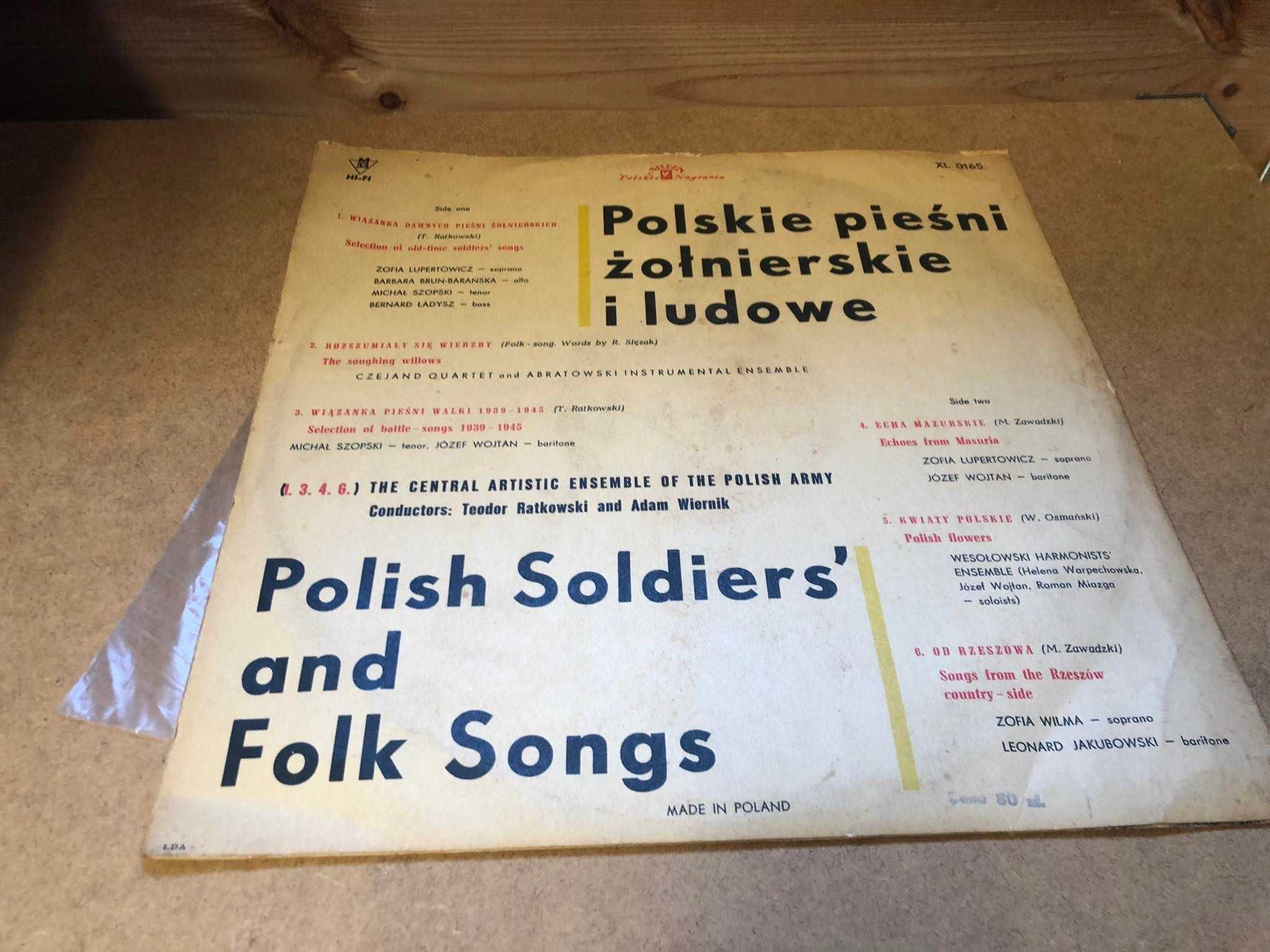 Polskie Pieśni Żołnierskie i Ludowe - płyta winylowa