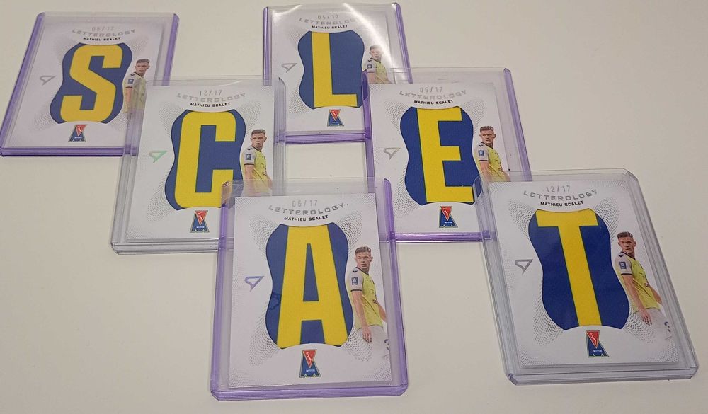 Zestaw kart Letterology "S*C*A*L*E*T" Mathieu Scalet Ekstraklasa 2024