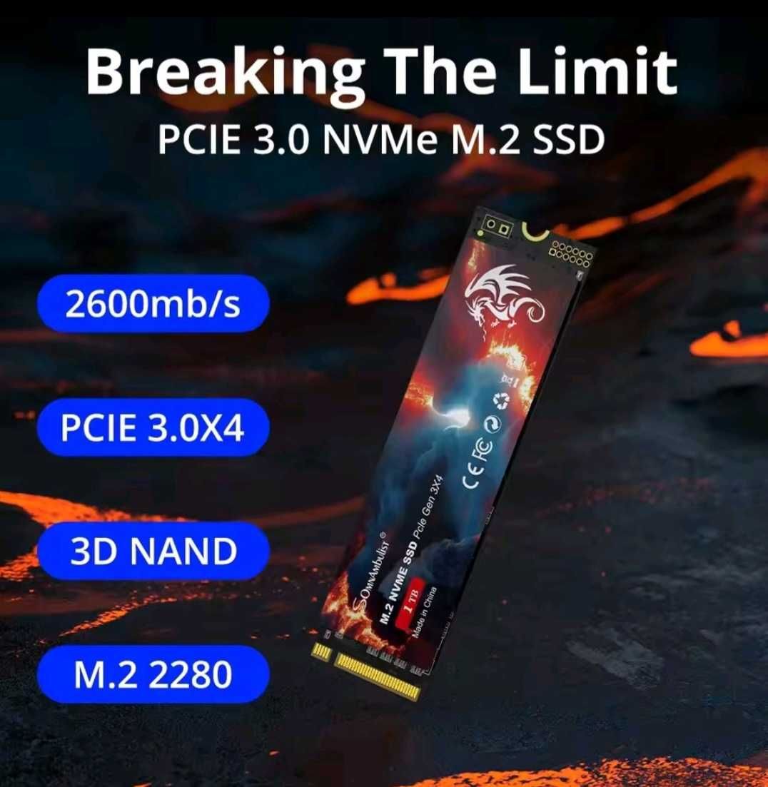 SSD 256ГБ Твердотільний жорсткий диск SomnAmbulist M2 NVME 256gb 2280