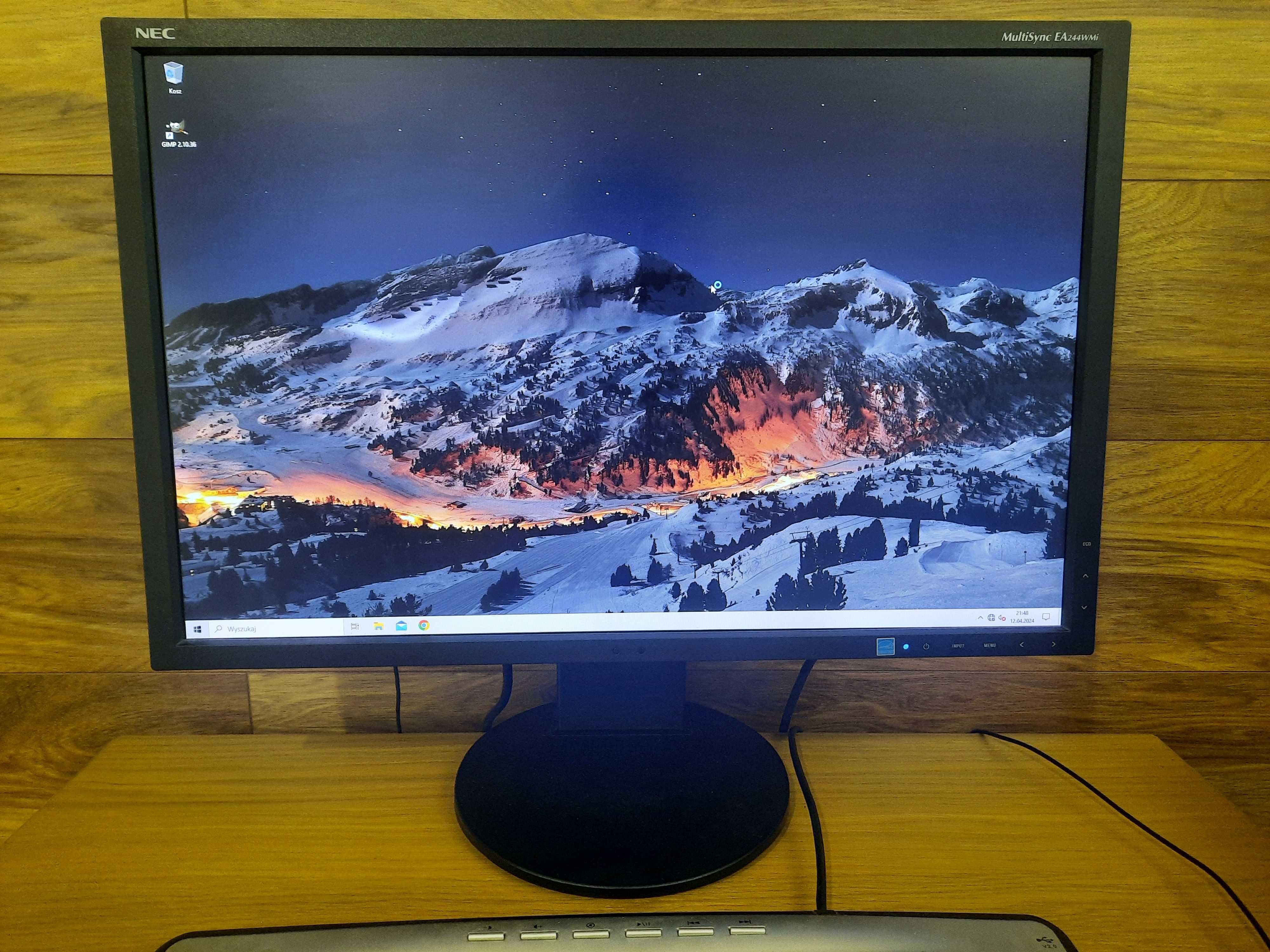 Nec MultiSync EA244WMi czarny - jak nowy!