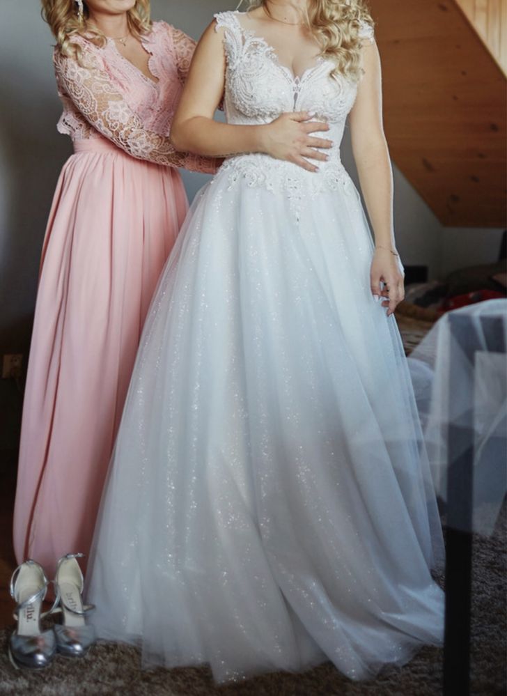 Suknia ślubna typu princessa/księżniczka Demi rozmiar S, kolor ecru