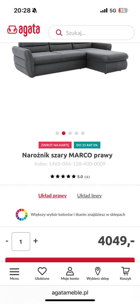 Narożnik Marco Agata Meble