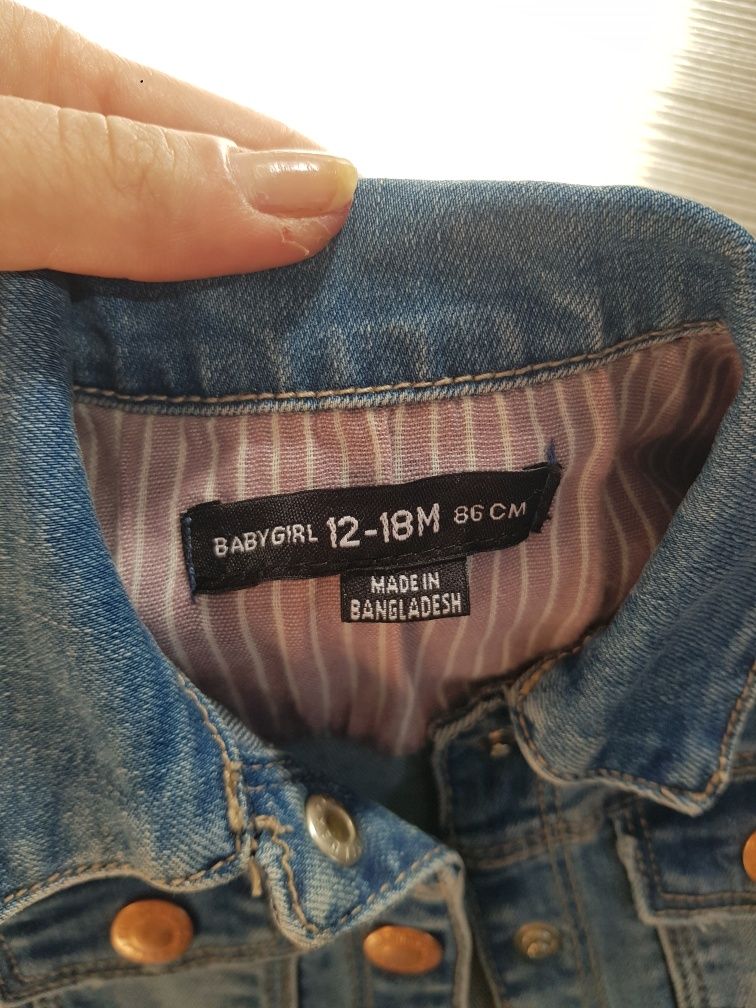 Kurtka jeansowa jeansówka dżins katana dla dziewczynki 86