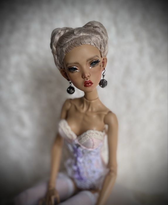 Peruka wig dla lalki BJD popovy blond 4