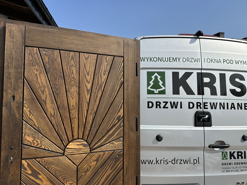 Drzwi wejsciowe zewnętrzne drewniane lite sosnowe OlejowaneCała Polska