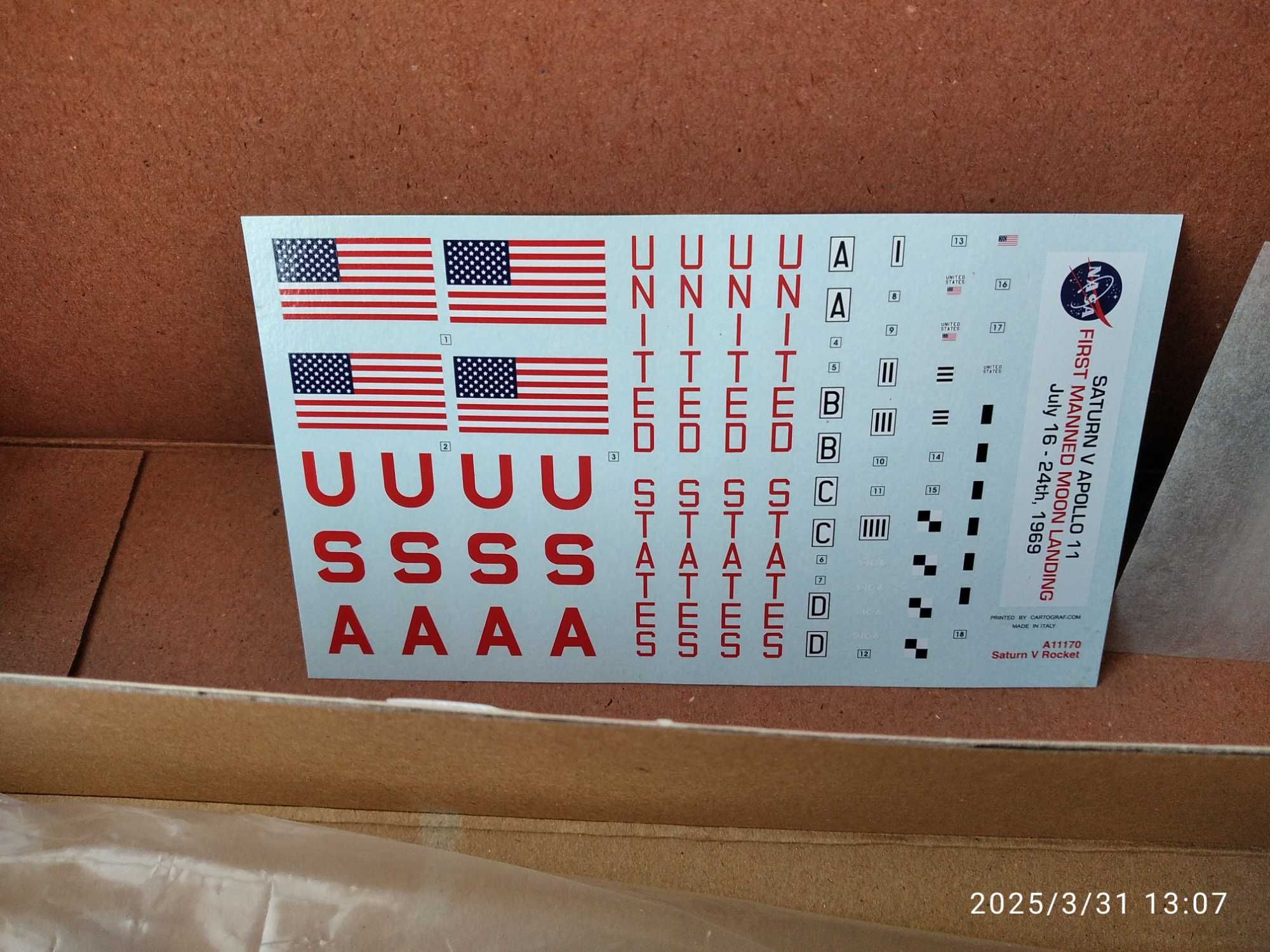 Airfix Apollo Saturn V "40th Anniversary 1969 to 2009" 1/144