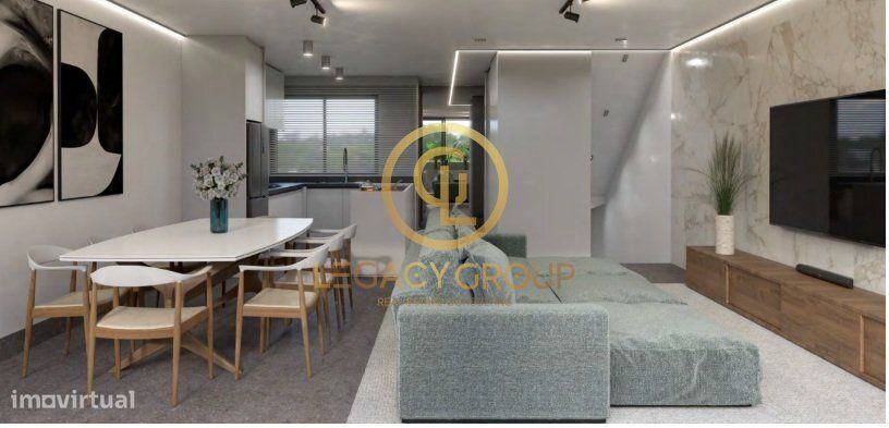 Elegância Contemporânea: Moradia T3 com Terraços e Jardim
