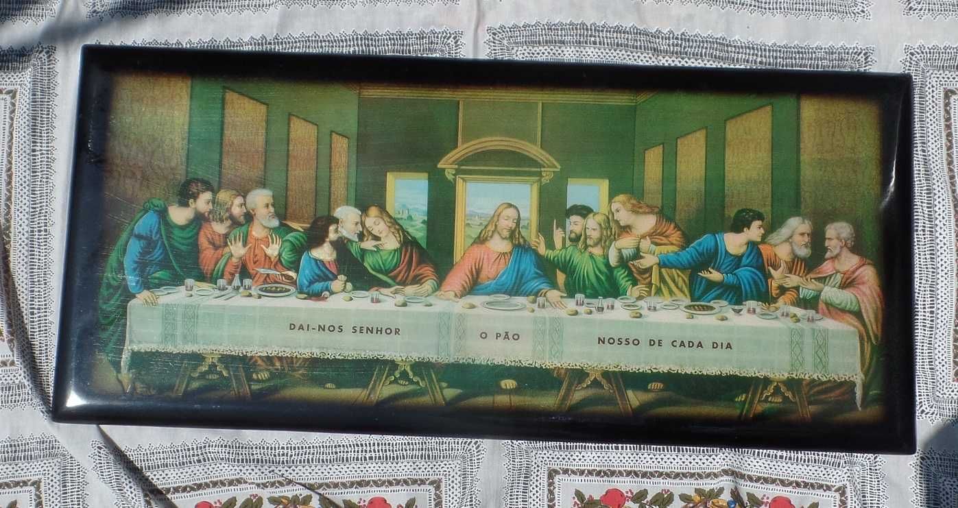Quadro em Madeira " A Última Ceia de Cristo"