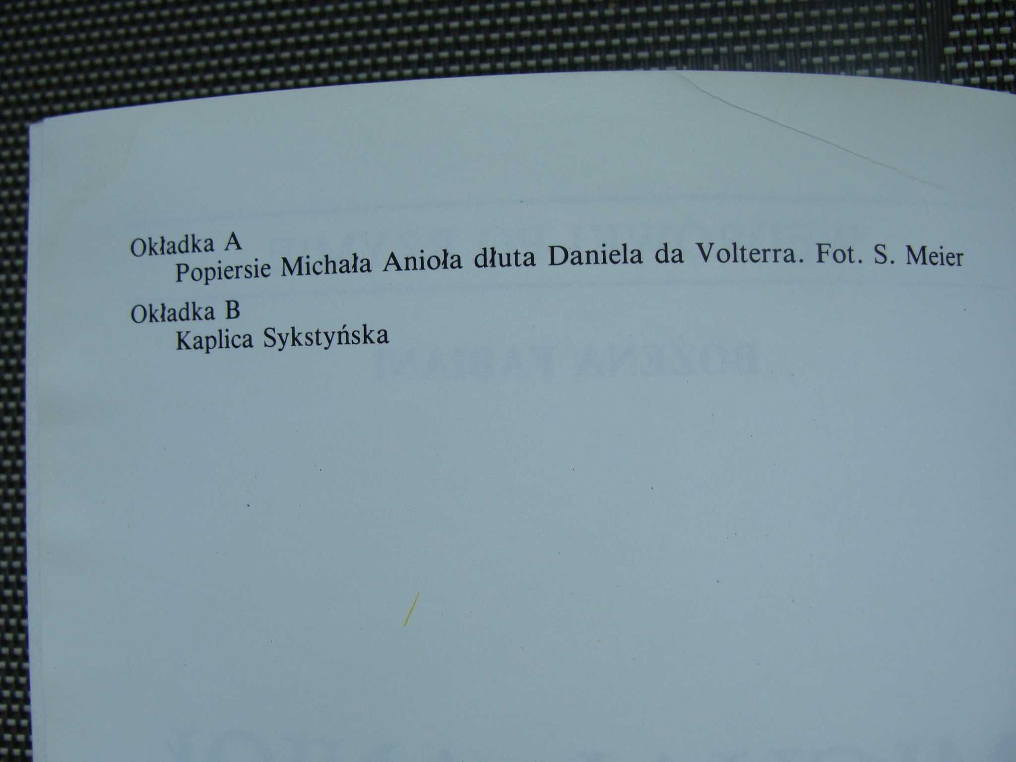 Michał Anioł Buonarroti - Bożena Fabiani dedykacja (P)