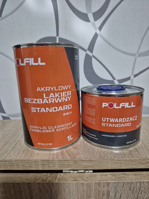 Автомобільний лак акриловий MS + затверджувач 2К 2:1, Polfill, 1+0.5 л