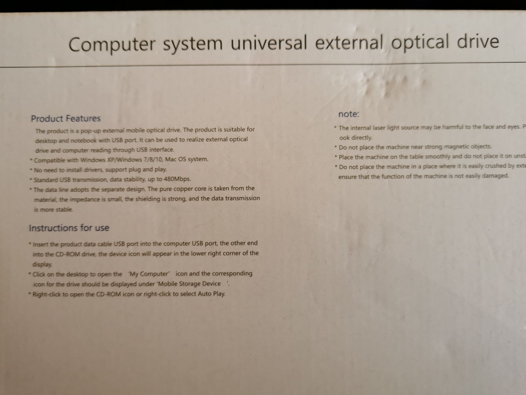 Cdrw externo ultra thin