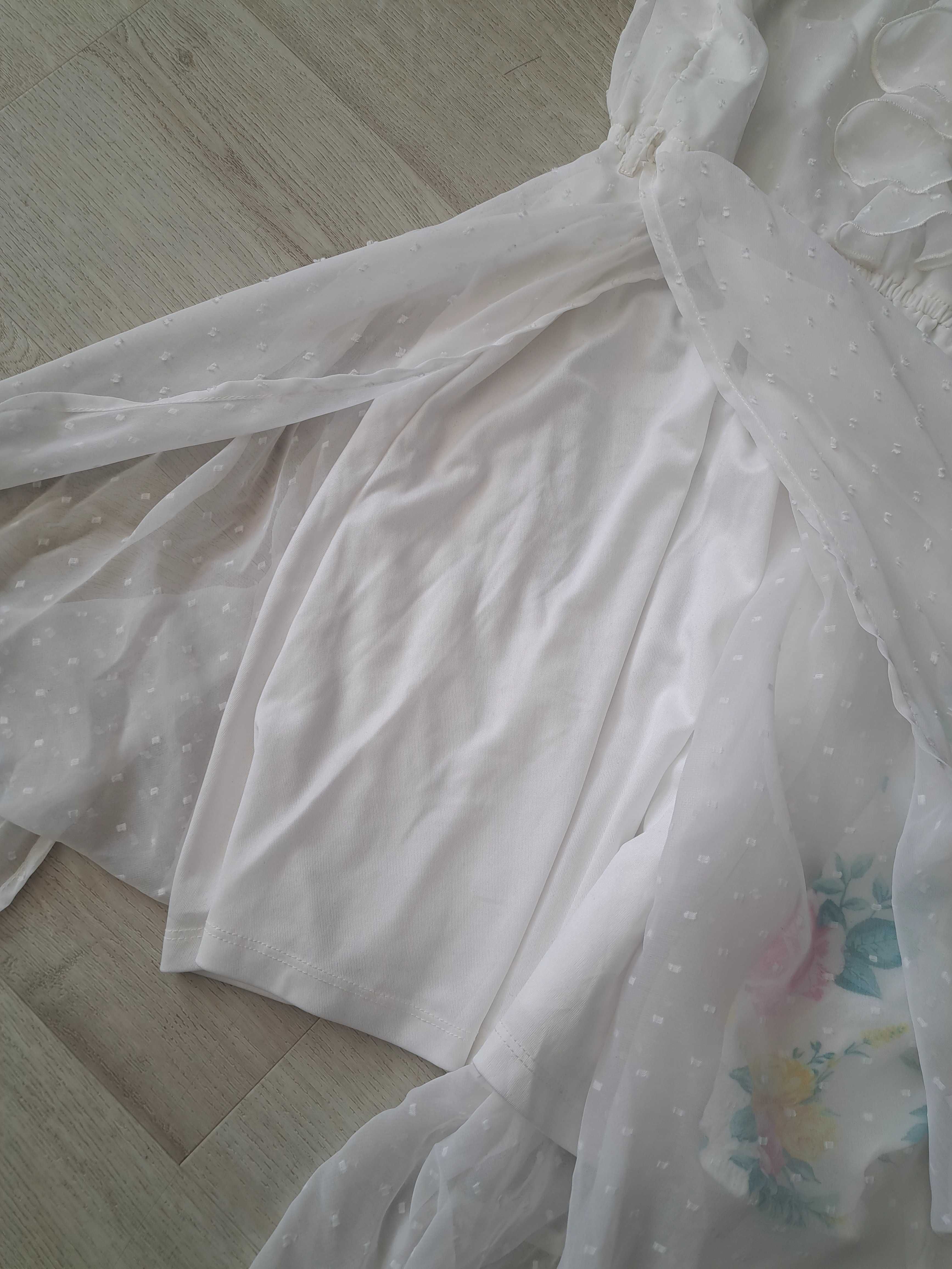 Sukienka Lindex biała 158 i bluzeczka h&m 158