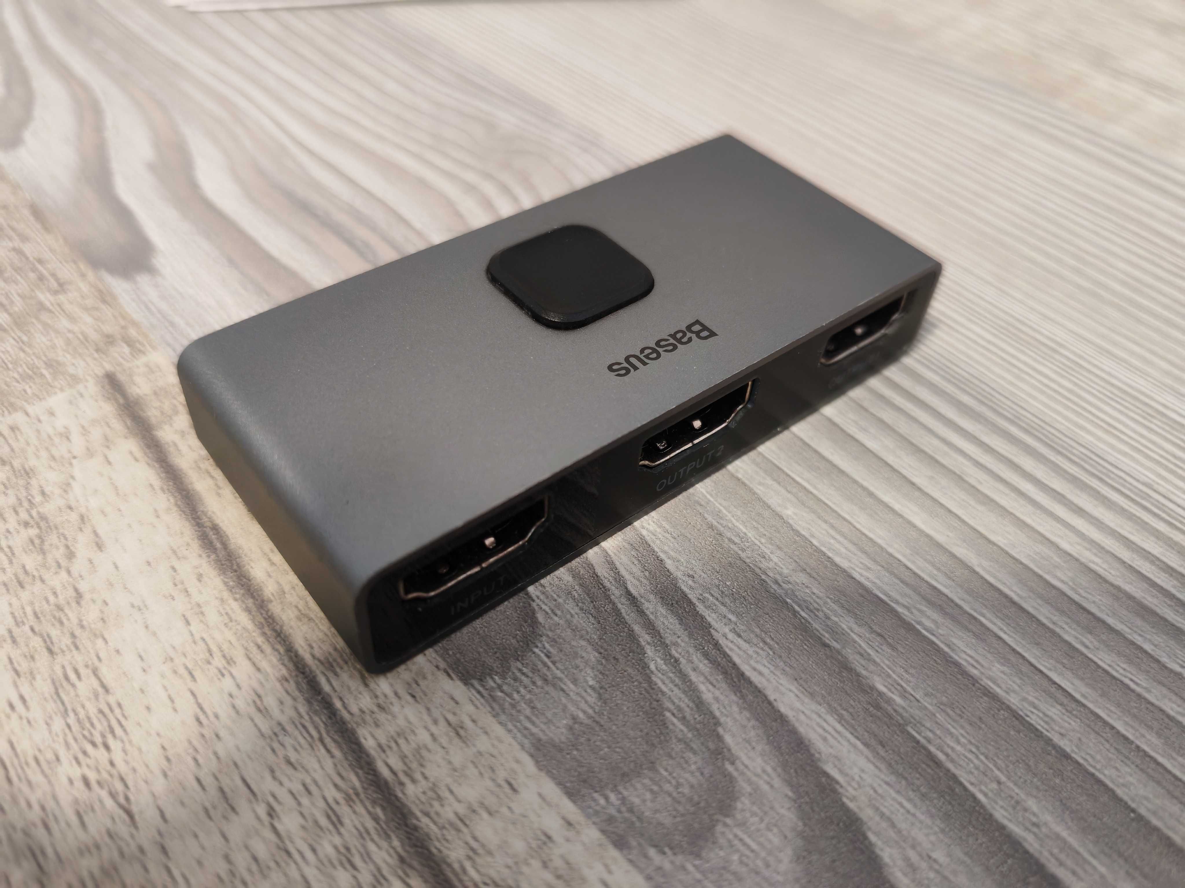 Switcher HDMI Baseus 1x2 | Troca entre 2 TVs com 1 botão