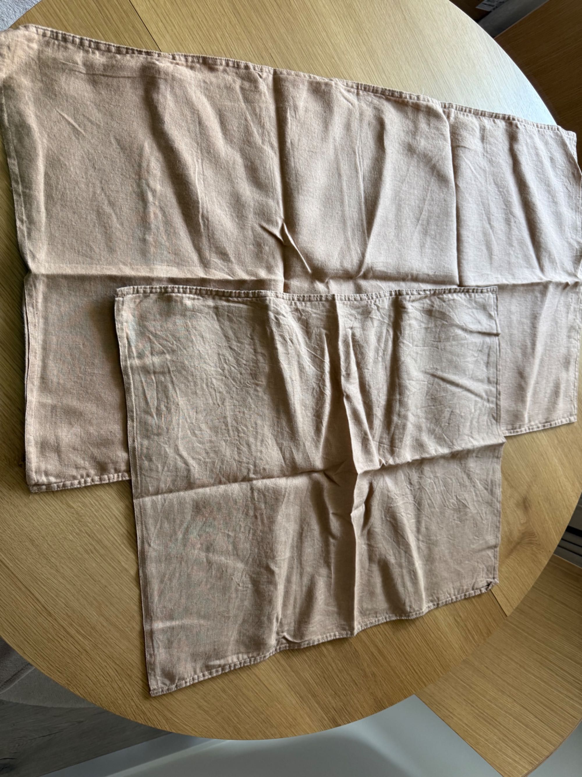 Pościel pojedyncza H&M Home lniana kolor rudy brąz