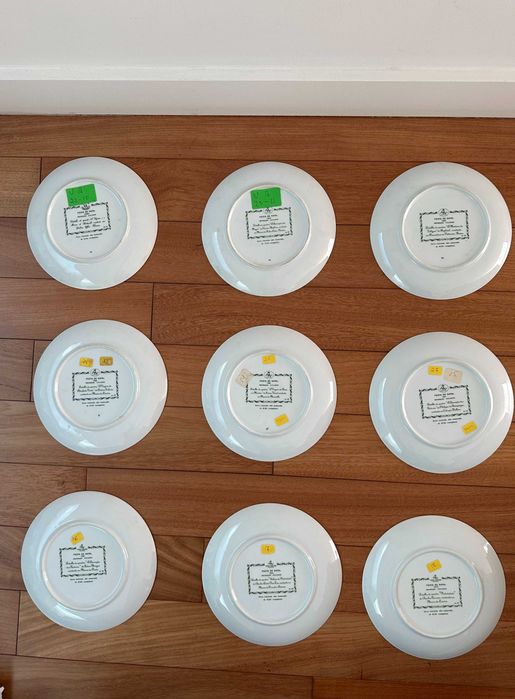 Coleção de Pratos Vista Alegre "Festa de Natal" de 1983 a 2006