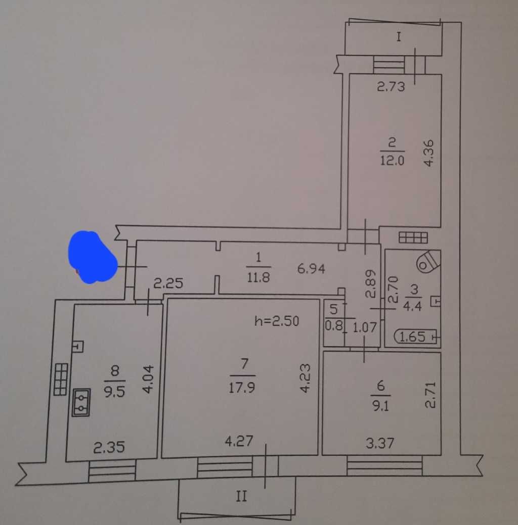 Продам 3-х квартиру в кирпичном доме