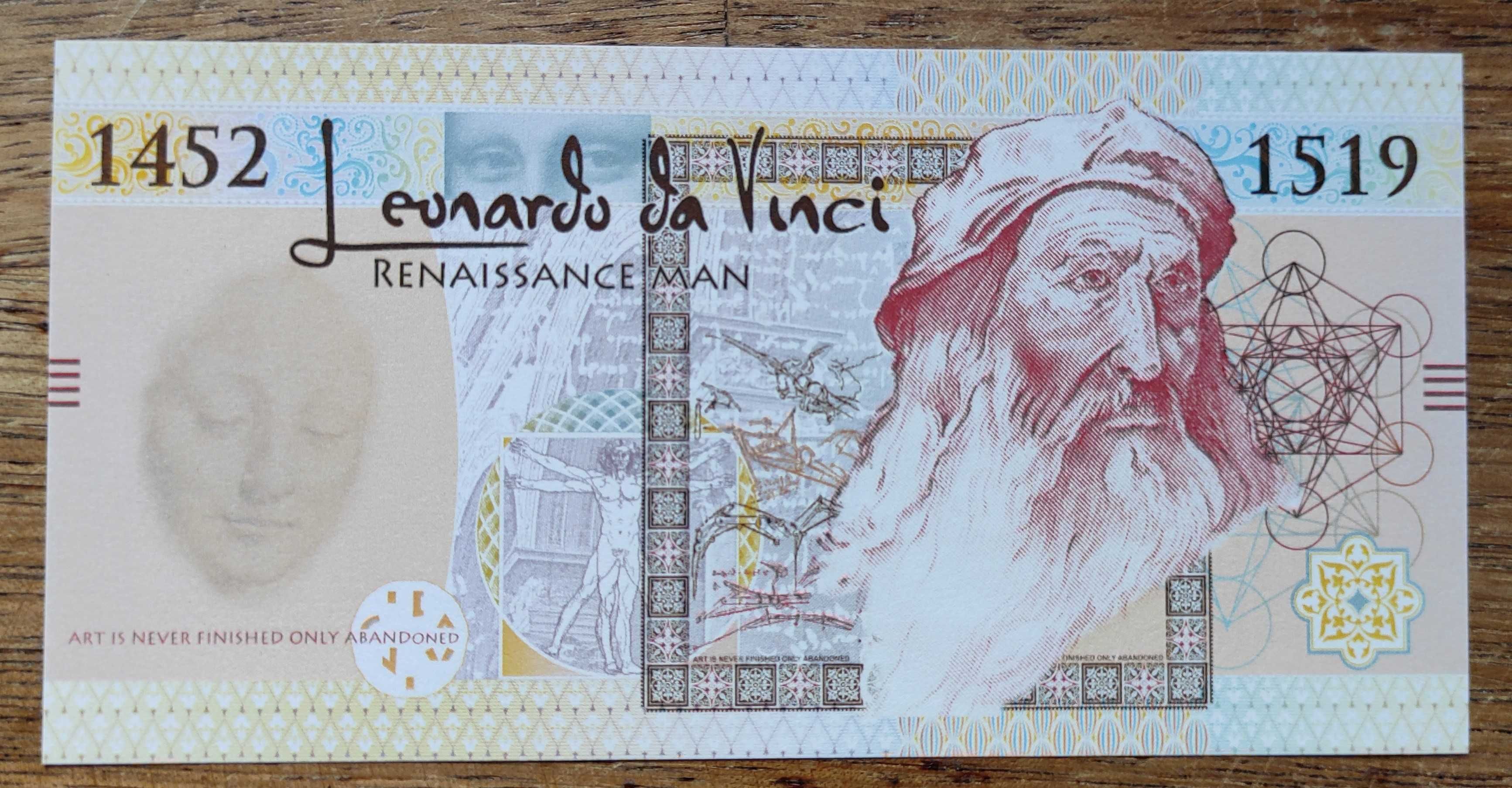 Banknot Leonardo da Vinci - stan UNC - BARDZO RZADKI