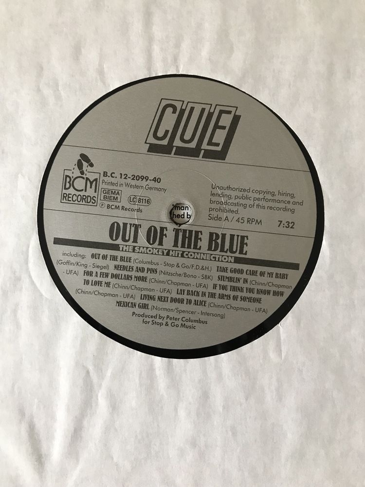 Winyl maxi 12; CUE - Out Of The Blue, największe przeboje grupy Smokie