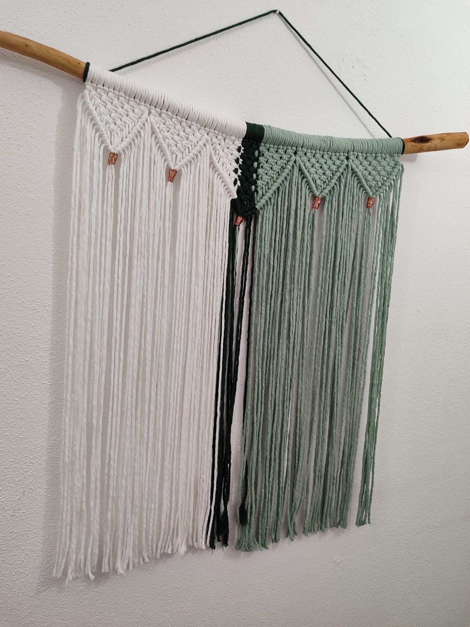 Painel decorativo macramé